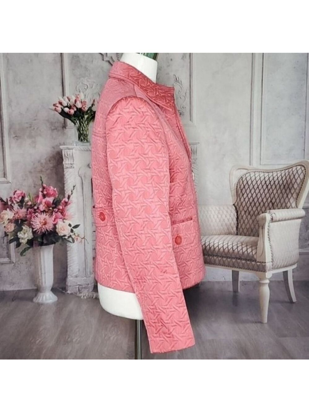 WeatherTamer Pink Quilted Zip Jacket Women’s Small - Picture 6 of 10